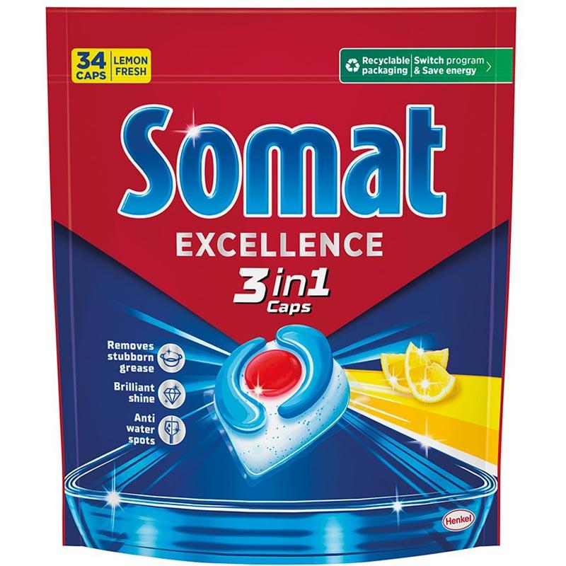 Kapsułki SOMAT do zmywarek 3in1 Lemon A34
